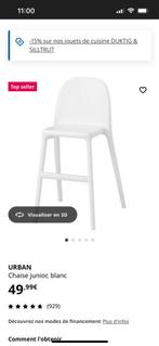 Chaise enfant ikea, Huis en Inrichting, Stoelen, Ophalen, Kunststof, Wit, Urban