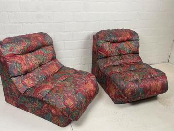 2 Kleurrijke Modulaire Zetels Sofa Flora Bloemen Patroon beschikbaar voor biedingen