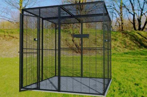 Volière panoramique 2x2x2 m toit maille cage ara perroquet, Dieren en Toebehoren, Vogels | Hokken en Kooien, Nieuw, Volière, Metaal