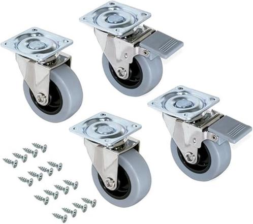 set van 4 zwenkwielen SNELLE GRATIS LEVERING, Doe-het-zelf en Bouw, Zwenkwielen, Nieuw, Verzenden
