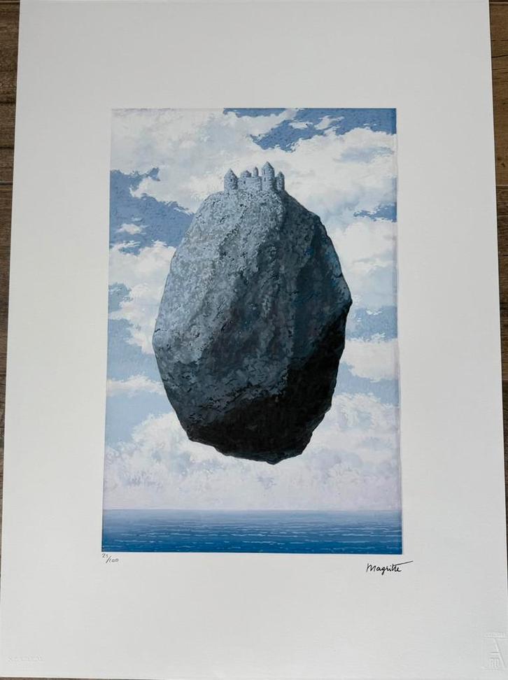 Magritte - Le château des Pyrénées, Antiek en Kunst, Kunst | Litho's en Zeefdrukken, Ophalen of Verzenden