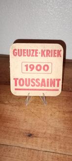 Brasserie bier antieke sous-bock Gueuze Krien 1900 Toussaint, Verzamelen, Biermerken, Ophalen of Verzenden, Gebruikt, Viltje(s)