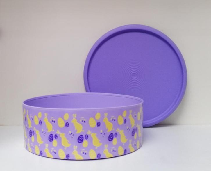 Tupperware™ TupperTop « Happy Easter », Huis en Inrichting, Keuken | Tupperware, Nieuw, Bus of Trommel, Geel, Paars, Verzenden