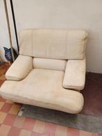 Deux fauteuils individuels beiges, Maison & Meubles, Fauteuils, 75 à 100 cm, Synthétique, Enlèvement, Utilisé
