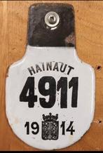 Plaque de taxe provinciale Hainaut, Collections, Enlèvement ou Envoi, Comme neuf
