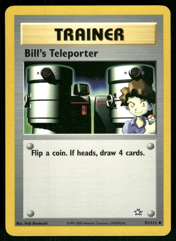 Bill's Teleporter 91/111 - Neo Genesis (NM), Hobby en Vrije tijd, Verzamelkaartspellen | Pokémon, Gebruikt, Verzenden