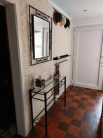 Miroir avec table d'appoint en verre assortie, Maison & Meubles, Accessoires pour la Maison | Cadres, 75 cm ou plus, Enlèvement