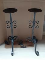 Smeedijzeren kandelaars hoogte 42cm, Antiek en Kunst, Ophalen