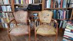 2 mooie eikenhouten retrostoelen, Huis en Inrichting, Stoelen, Ophalen, Hout, Gebruikt, Twee