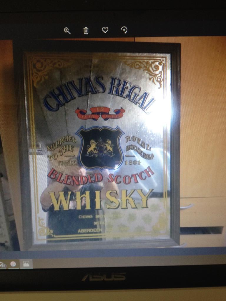 MIROIR CHIVAS REGAL, Collections, Enlèvement, Comme neuf, Panneau, Plaque ou Plaquette publicitaire, Autres marques