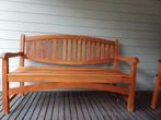Teak tuin bank + 2 stoelen, Ophalen, Zo goed als nieuw, Teakhout