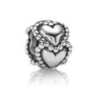 Pandora bedel kring van hartjes, 1 bracelet à breloques, Enlèvement ou Envoi, Argent, Pandora