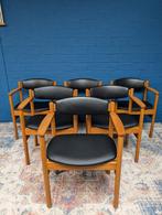 6x Vintage Deens design stoelen, FDB Mobler, Ophalen, Hout