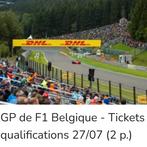 2 tickets Formule 1 à spa francorchamps, Tickets & Billets