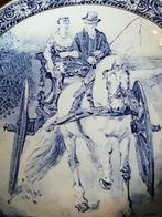 Delftse schotel met paard en koets, Antiquités & Art, Antiquités | Céramique & Poterie, Enlèvement ou Envoi
