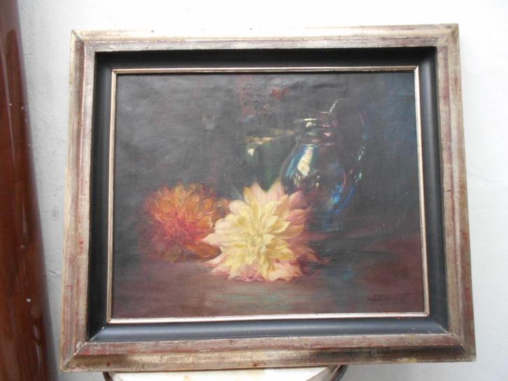 JULIEN STAPPERS-bloemen schildery  1875-1960, Antiek en Kunst, Kunst | Schilderijen | Klassiek, Ophalen