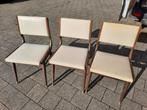3 vintage mid century stoelen, Huis en Inrichting, Ophalen, Gebruikt, Mid century, Drie