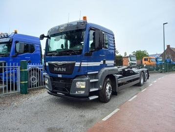 MAN TGS 26.440  6X2 met containersysteem (24), Achat, Euro 6, Entreprise, Boîte manuelle