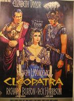 AFFICHETTE CINEMA PLASTIFIEE"CLEOPATRE", Utilisé, A4 ou plus petit, Enlèvement ou Envoi, Rectangulaire vertical