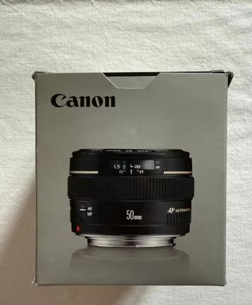 Canon EF 50mm f/1.4 USM (incl zonnekap en doos) beschikbaar voor biedingen