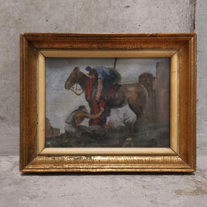 Saint Martin et le mendiant - Paul Hagemans (1884—1959), Antiquités & Art, Art | Peinture | Classique, Enlèvement