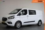 Ford Transit Custom L2H1 Automaat Dubbele cabine Trend Navi, Auto's, Bestelwagens en Lichte vracht, Stof, Euro 6, 4 cilinders