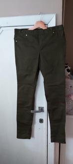 Stretch broek mosgroen large., Comme neuf, Vert, H & M, Taille 42/44 (L)