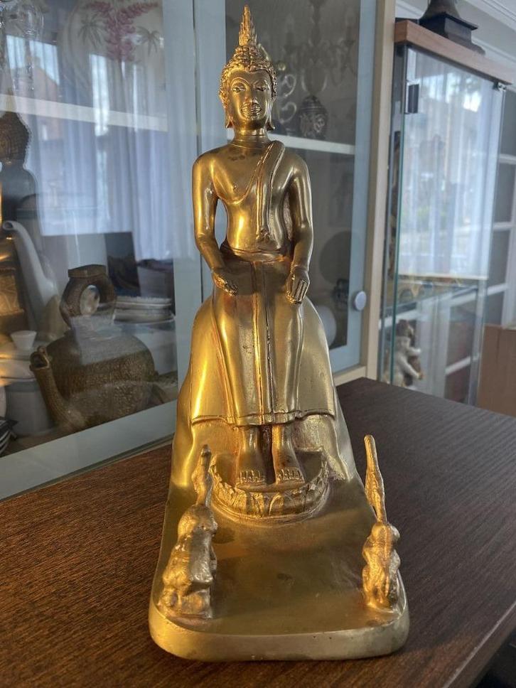 Bronze standbeeld van Luang Pho To, Huis en Inrichting, Woonaccessoires | Boeddhabeelden, Gebruikt, Ophalen of Verzenden