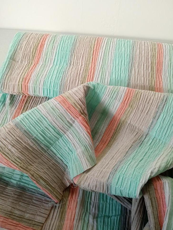 tissu smocké ligné pastel, Hobby & Loisirs créatifs, Tissus & Chiffons, Neuf, Coton, 30 à 120 cm, 30 à 200 cm, Bleu, Enlèvement ou Envoi