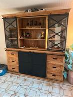 Dressoir Mangohout, Ophalen, Zo goed als nieuw, 200 cm of meer, Metaal