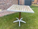 Op klapbare tuintafel uit aluminium., Tuin en Terras, Tuintafels, Ophalen, Gebruikt, Vierkant, Aluminium