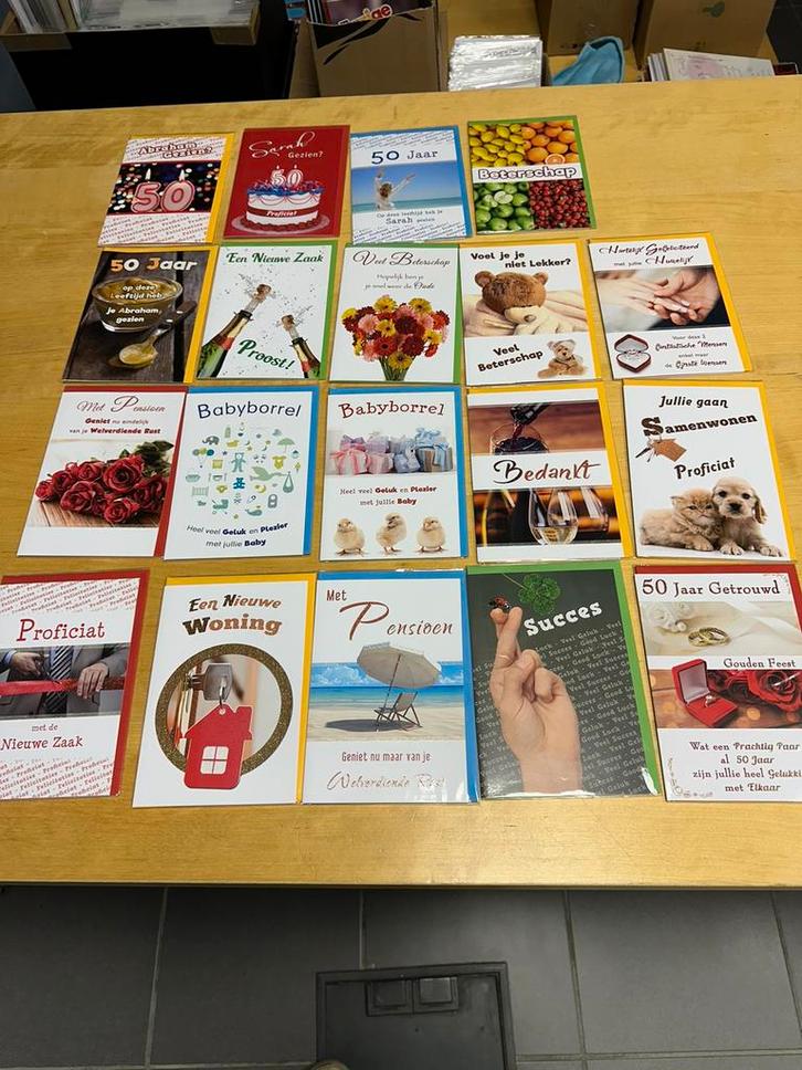 19 wenskaarten, gemengde set voor alle gelegenheden, Diversen, Wenskaarten, Nieuw, Ophalen of Verzenden