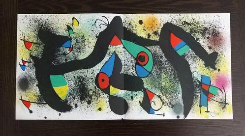 Joan Miró,'  Oiseaux surrealistes '. Litho Vintage 70s, Antiquités & Art, Art | Lithographies & Sérigraphies, Enlèvement ou Envoi