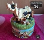 Potje met beeldje koe, Verzamelen, Ophalen, Zo goed als nieuw