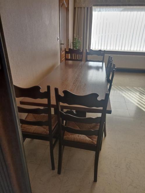 eiken eetkamer, Huis en Inrichting, Complete eetkamers, Gebruikt, 4 tot 6 stoelen, Ophalen