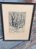 eau forte parapette a soignies signe michel stievenart, Enlèvement ou Envoi