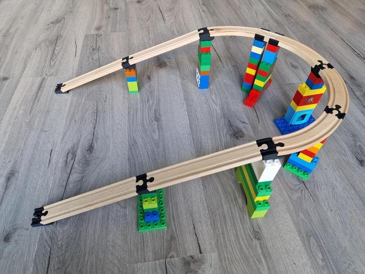 Connectors om Duplo te combineren met de houten treinbaan, Kinderen en Baby's, Speelgoed | Duplo en Lego, Nieuw, Duplo, Losse stenen