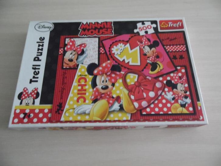 DISNEY MINNIE MOUSE PUZZEL VAN 500 STUKJES, Hobby en Vrije tijd, Denksport en Puzzels, Zo goed als nieuw, Legpuzzel, 500 t/m 1500 stukjes