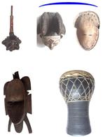 Décoration, Art africain artisanal, 4 objets typiques., Antiquités & Art, Enlèvement ou Envoi