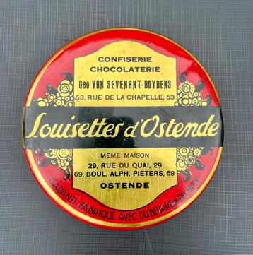 Boîte à chocolaterie et confiserie Geo Van Sevenant Ostende, Envoi, Utilisé