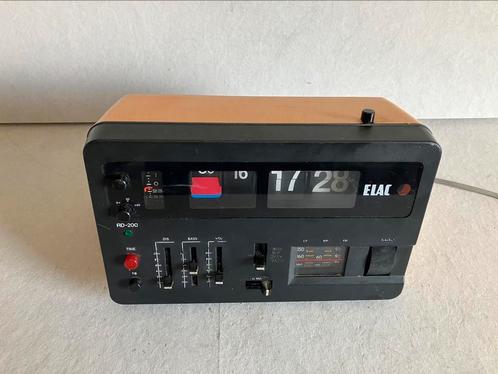 Vintage Elac Electroaoustic radio, wekker, flipklok jaren 70, Audio, Tv en Foto, Radio's, Gebruikt, Radio, Ophalen of Verzenden