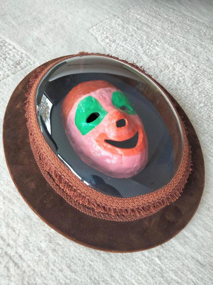 Curiosa freaky wall art masker clown keramiek deco, Antiek en Kunst, Curiosa en Brocante, Ophalen of Verzenden