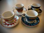 Espresso tasjes met schoteltjes - set van 4 - american diner, Huis en Inrichting, Ophalen, Zo goed als nieuw, Overige stijlen