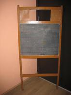 Vintage dubbelzijdig houten krijtbord, Divers, Tableaux noirs, Enlèvement, Utilisé, Mobile, Tableau noir