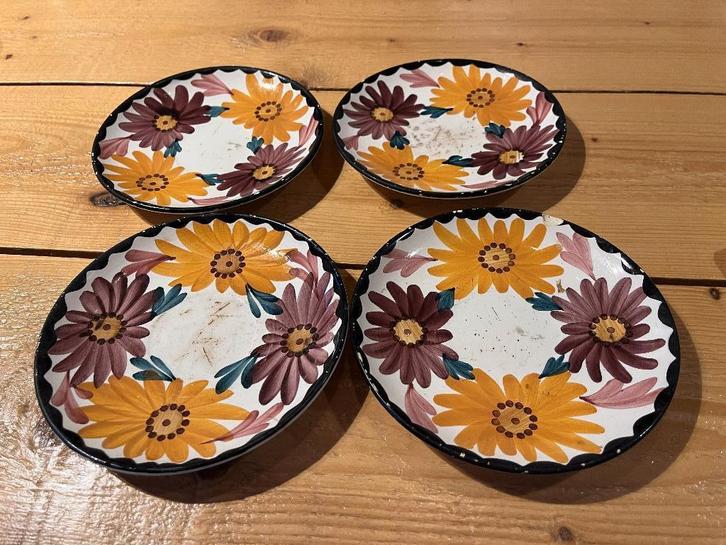 Soucoupes vintage en majolique SMF Schramberg déco Kathrein , Antiquités & Art, Curiosités & Brocante, Enlèvement ou Envoi