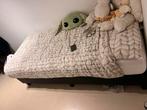 1 persoonbed, Huis en Inrichting, Slaapkamer | Boxsprings, Ophalen, 90 cm, Eenpersoons, Zwart