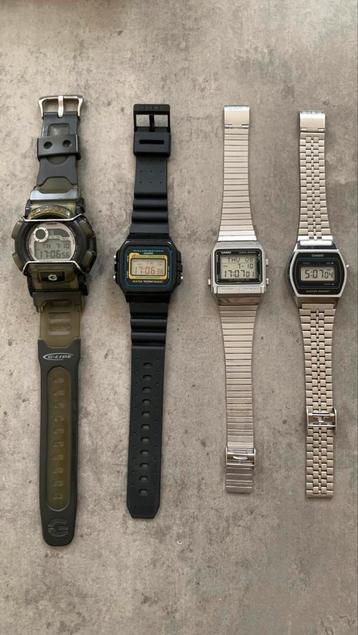 4 vintage Casio-horloges beschikbaar voor biedingen