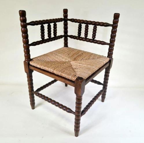 Bobbin chaise (x2), Huis en Inrichting, Stoelen, Gebruikt, Twee, Hout, Bruin, Ophalen