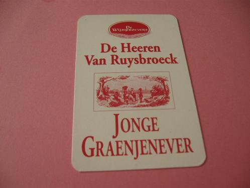 1 losse speelkaart Graenjenever Van Ruysbroeck (129), Collections, Cartes à jouer, Jokers & Jeux des sept familles, Comme neuf