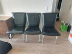 3 leren vintage Rolf Benz stoelen, Huis en Inrichting, Ophalen, Zo goed als nieuw
